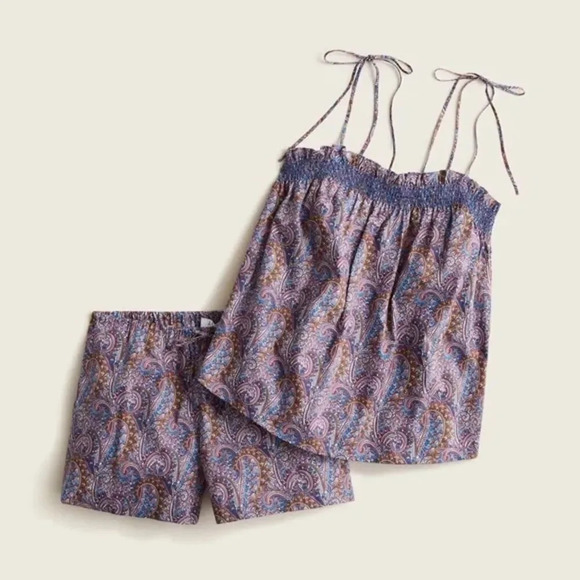 J. CREW NWOT Pajama Tank Top‎ in Liberty Fabric *Top Only* - Picture 3 of 9